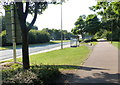 Path and bus shelter along Grafton Street in MK6 5LL