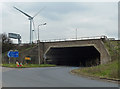 The A5 at junction 18 of the M1 motorway in Crick