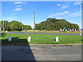 Roundabout at the junction of the A68 and B6318 roads in NE45 5QB