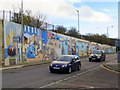 Painted mural, Commercial Road, South Shields in NE33 1RB