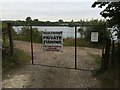 Entrance to fishing lake in MK42 6AB