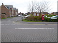 Pillar box on corner of Foxwood Avenue and Rowan Way in BN16 4AY