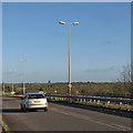 Crossing the M11 on the approach to Cambridge in CB23 7AT