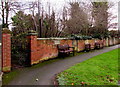 Churchyard path and benches, Albrighton in WV7 3LJ