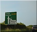 Road sign, A303 in EX14 9LZ
