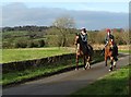 Horse riders on Cunnery Lane in DE4 5FD
