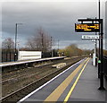 Electronic display board, platform 2, Cosford railway station in WV7 3ET