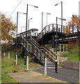 Steps up to Cosford railway station in WV7 3ET