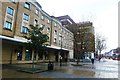 Ibis Hotel at junction on Romford Road in E15 1NS