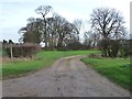 Footpath sign, at the entrance to Cherryfield Cottages in B79 9EU