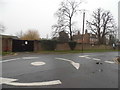 Roundabout on Coldharbour Lane, Thorpe in TW20 8QT