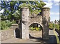 Rossend Castle archway in KY3 0DL