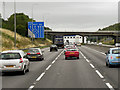 Eastbound M62 Approaching Field Head Lane Bridge in WF17 9BH