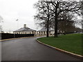 Cambridge American Cemetery entrance in CB23 7PQ