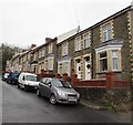 Snatchwood Terrace houses and cars, Abersychan in NP4 6RR