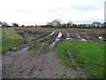 Waterlogged field entrance, west of Redwing Farm in YO32 5RP