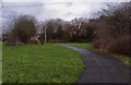 The footpath off Cherry Blossom Road in WA7 2YQ