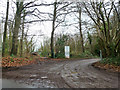Private road to Upper Brickwood Farm in SP5 3RL