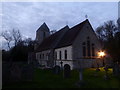 Twilight at St John the Baptist, Outwood in RH1 5QX