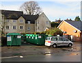 Recycling bins, Old Market, Nailsworth in GL6 0DR