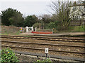 End of Brundall station platform in Brundall