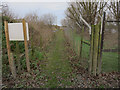 Footpath through beet factory pools in NR13 3ST