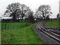 The view to the west from Capel Bangor Station, Vale of Rheidol Railway in SY23 4EL