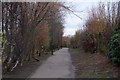 Path beside the railway at Musselburgh in EH21 6RZ
