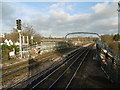 Looking up the line from West Harrow Underground station in HA2 6AS