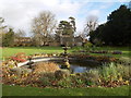 Cottage and pond with fountain, Denman College, Marcham in OX13 6PP
