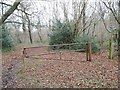 Moor Crichel, gate & marker in BH21 5LF