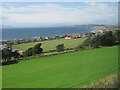 View from a Kilwinning-Largs train - the Ayrshire coast at Seamill in KA23 9LX