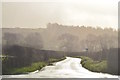 Wet road at East Winterslow, Wiltshire in SP5 1BJ
