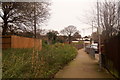 Footpath from Moor Lane to Pear Tree Close, Chessington in KT9 1XQ