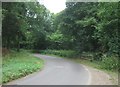 Sharp corner by Hay Wood in Basingstoke and Deane District (B)