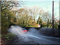 Minor flooding on Crank Road, Billinge in WA11 8RN