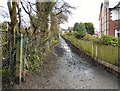 Footpath behind Woodsmoor Station in SK7 3PT