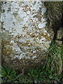 OS benchmark - No man's Land, roadside boulder in TR19 6EL