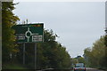 Road sign, A10, Buntingford Bypass in SG9 9EA