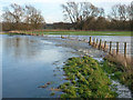 Nayland flood relief channel overflowing in CO6 4DQ