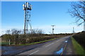 Mobile phone mast along Seagrave Road in Seagrave