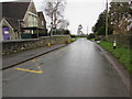 Zigzag road markings, Stone, Gloucestershire in GL13 9LB