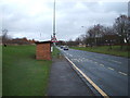 Bus stop and shelter on Burnhill Way in DL5 4UY