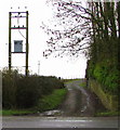 Rural electricity substation in a field, Stone, Gloucestershire in GL13 9LB