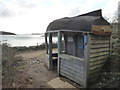 A shelter on the beach at Trelissick in TR3 6QJ