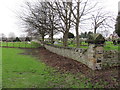 The south east side of Mold cemetery in CH7 1JT