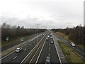 Looking north along the A1 in NE5 2LE