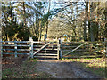 Gate to MOD land, Bramshott Common in GU26 6FZ