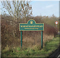 Wheathampstead Village Name sign in AL4 8BZ