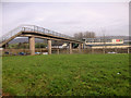 Footbridge over the M61 at Rivington (Bolton West) Services in BL6 5HQ